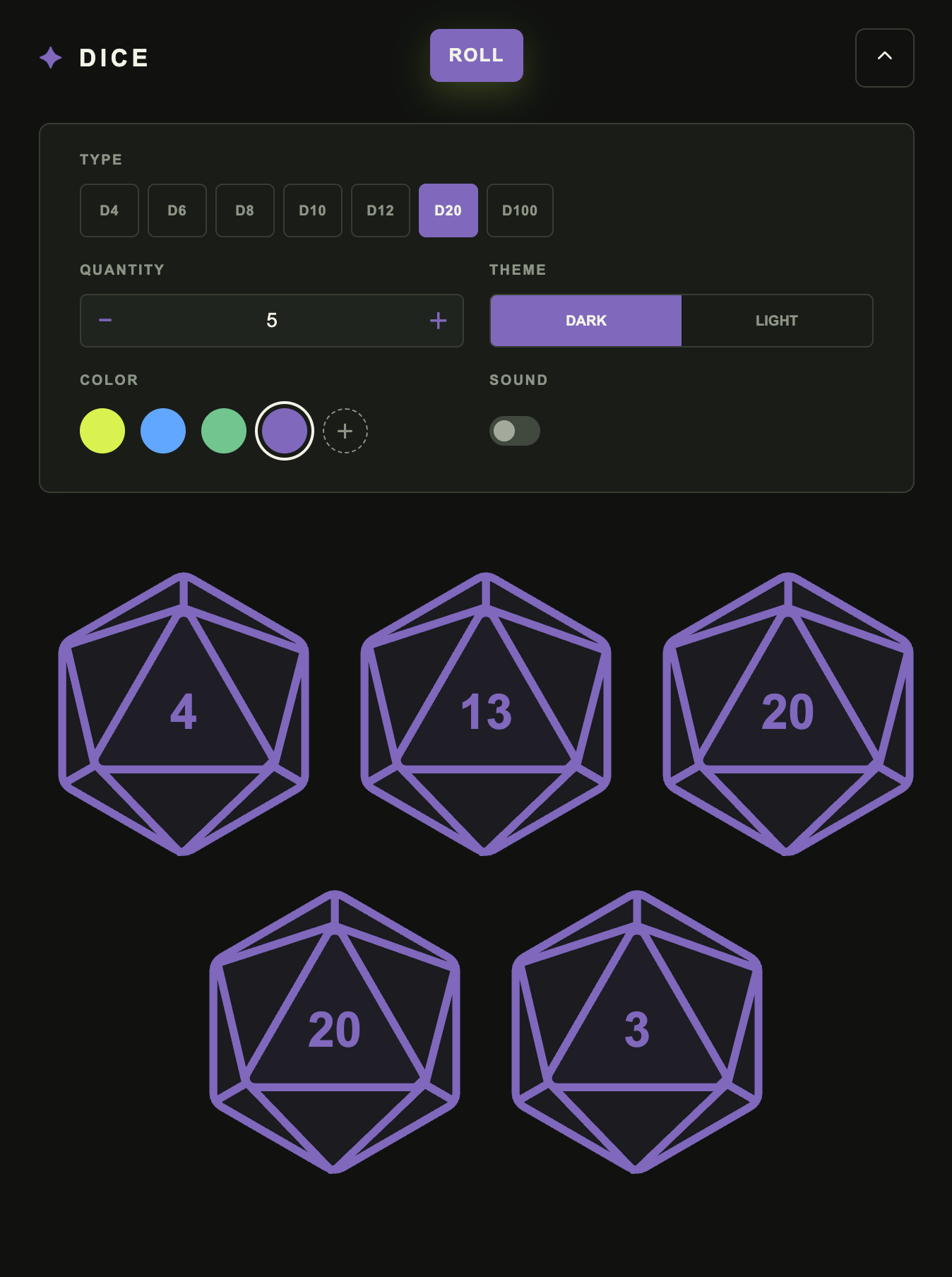 dice screenshot