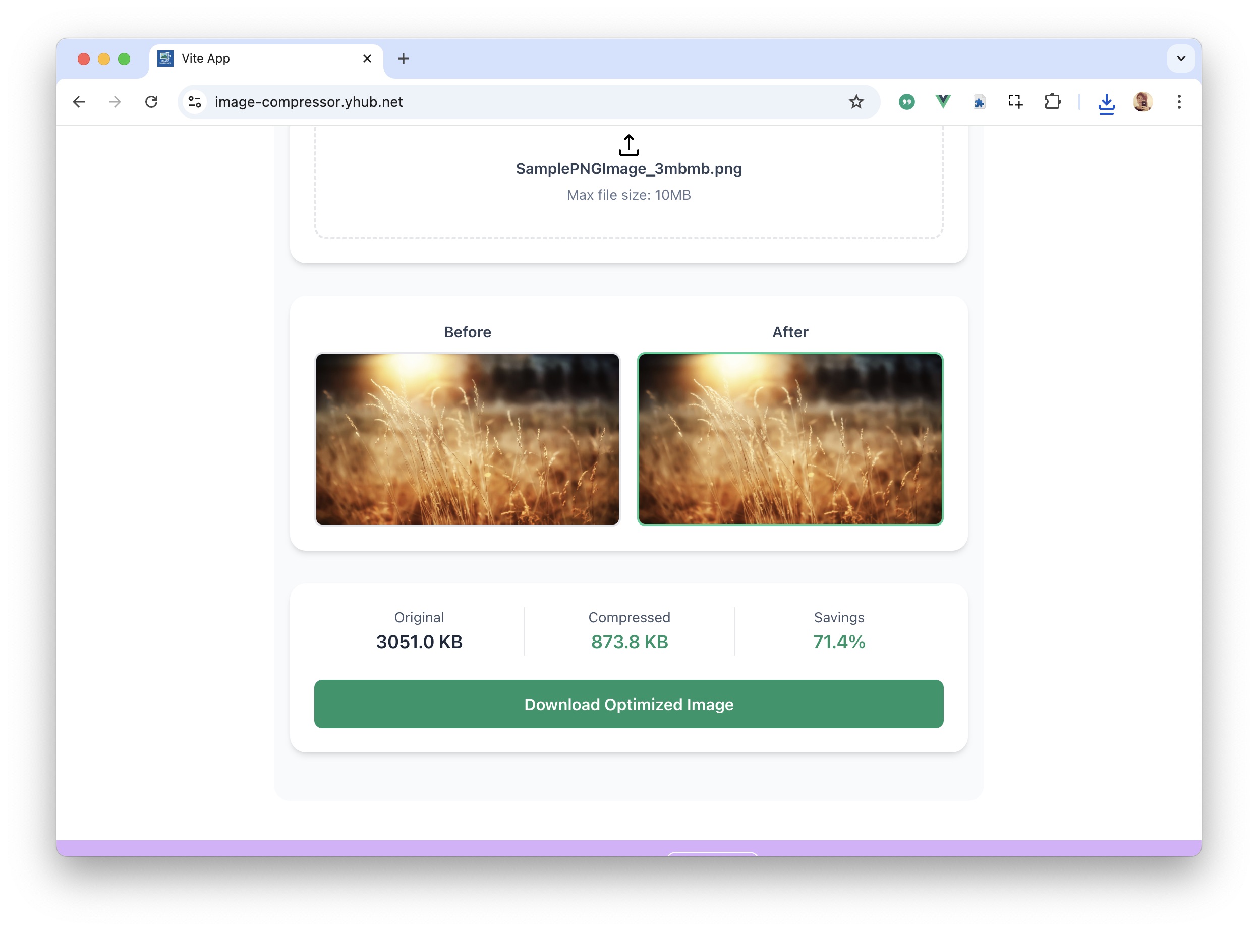 image-compressor screenshot