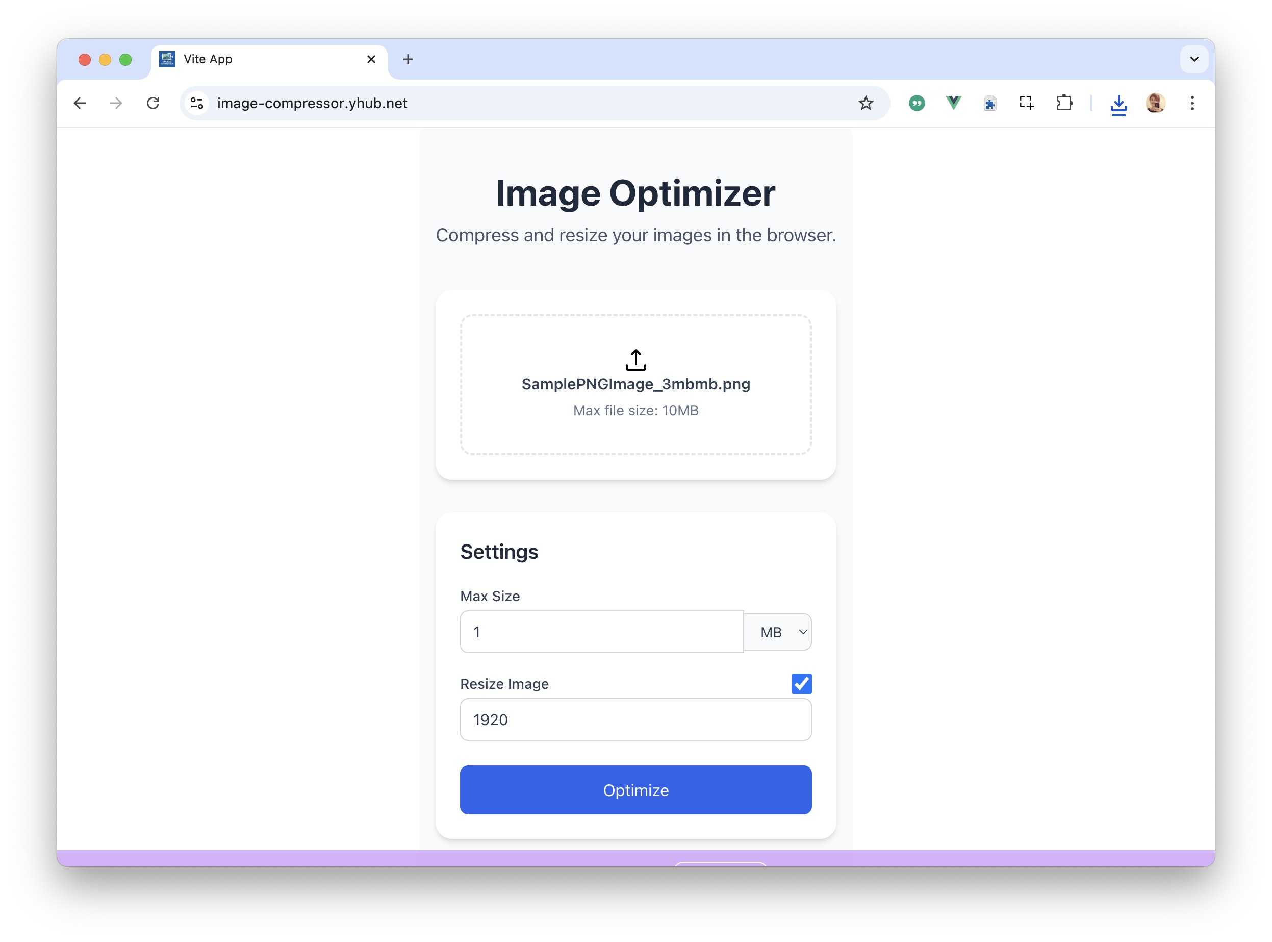image-compressor screenshot